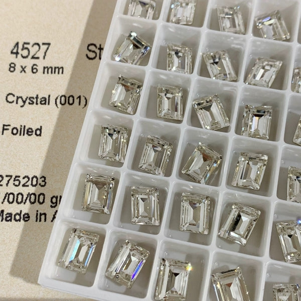Swarovski 4527 crystal Step Cut Fancy Stone 001white(8x6mm)