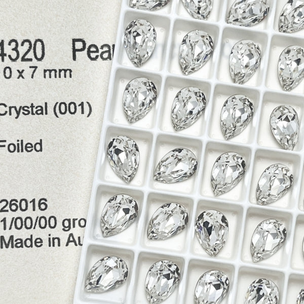 Swarovski 4320 Crystal Pear Fancy Stone(10x7mm)