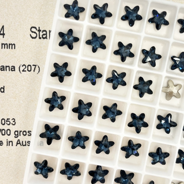 Swarovski 4754 crystal Starblopm FS Stone 207 Montana(8mm)