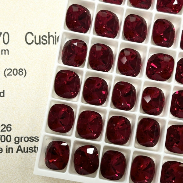 Swarovski 4470 crystal Cushion Square 208Siam(10mm)