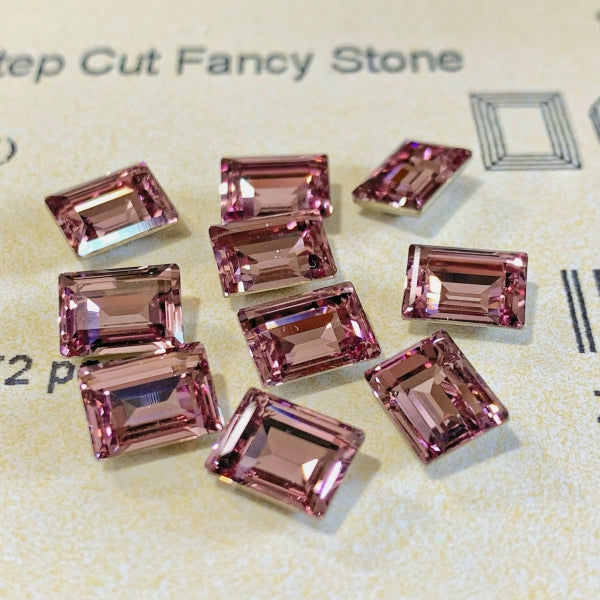 Swarovski 4527 crystal Step Cut Fancy Stone 212 Light Amethyst (8x6mm)