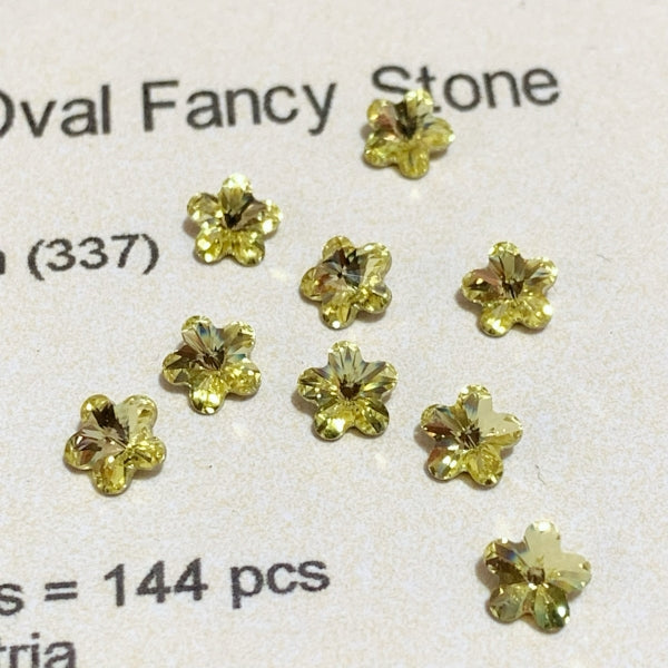 Swarovski 4744 crystal Flower Fancy Stone 213 Jonquil (6mm)
