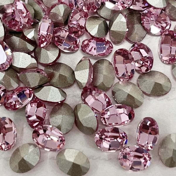 Swarovski 4128 Crystal XILION Oval Fancy Stone 223 Light Rose