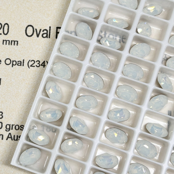 Swarovski 4120 crystal Oval Fancy Stone 234White Opal(8x6mm)