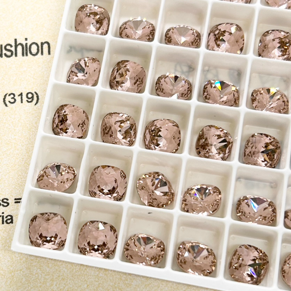 Swarovski 4470 crystal Cushion Square 319Vintage Rose(8mm)