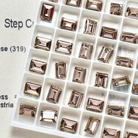 Swarovski 4527 crystal Step Cut Fancy Stone 319 Vintage Rose(8x6mm)