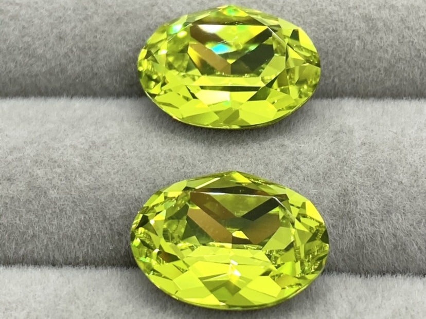Swarovski 4120 crystal Oval Fancy Stone 337Citrus Green(14x10mm)