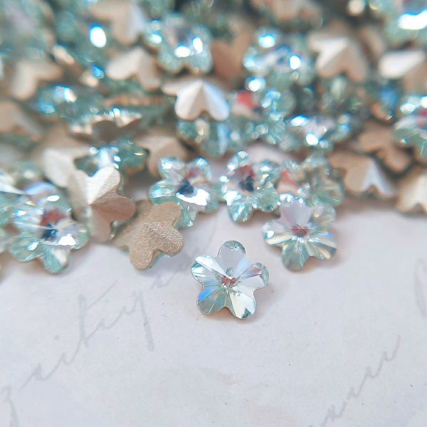 Swarovski 4744 crystal Flower Fancy Stone 361 Light Azore(6mm)