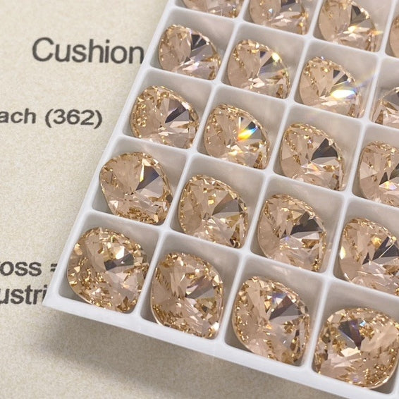 Swarovski 4470 crystal Cushion Square 362Light peach(10mm)