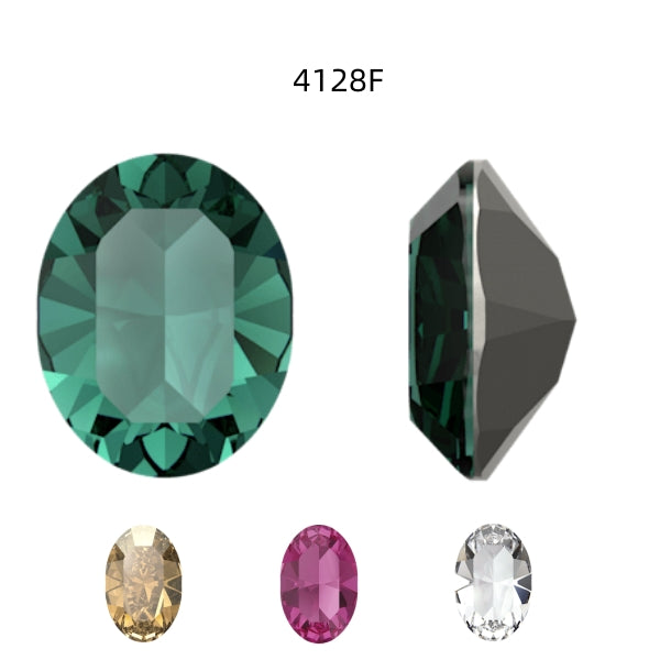 Swarovski 4128 Crystal XILION Oval Fancy Stone Shimmer(10x8mm)