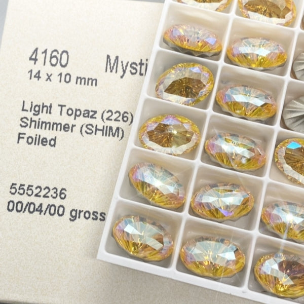 Swarovski 4160 Crystal Mystic Oval Fancy Stone 226shim(14x10mm)
