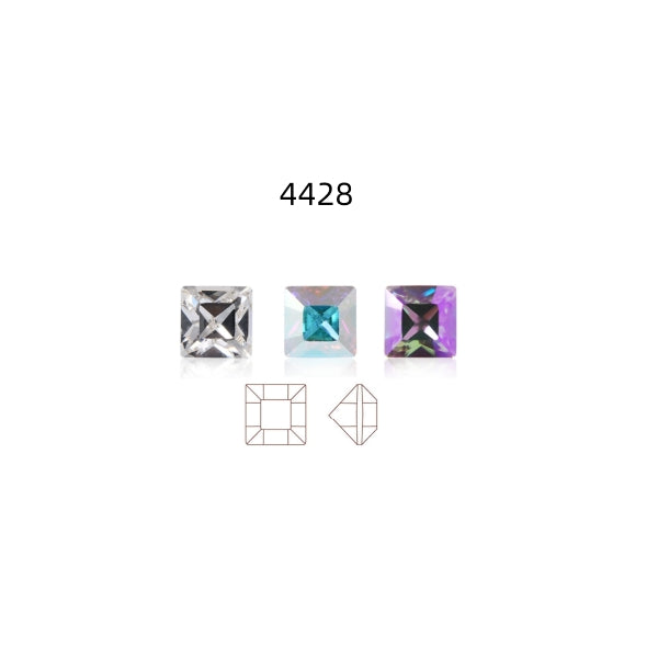 Swarovski 4428 crystal XILION Square 001white