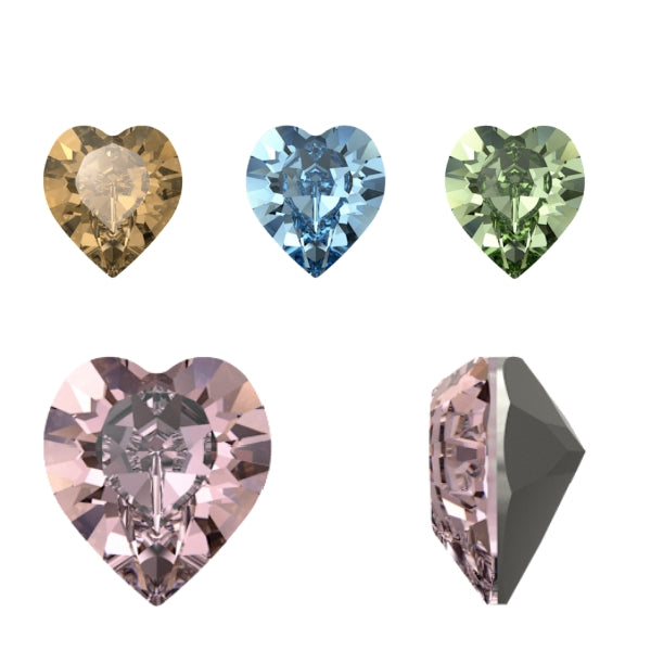 Swarovski 4884 Crystal XILION Heart Fancy Stone (6.6x6mm)