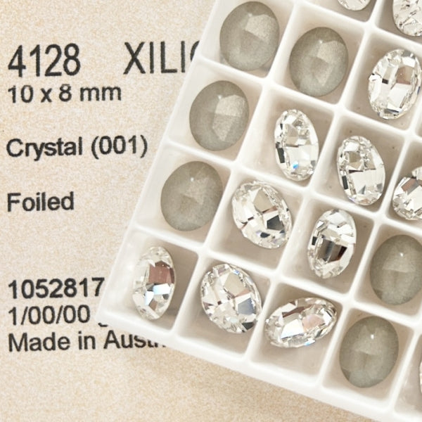 Swarovski 4128 Crystal XILION Oval Fancy Stone 001white