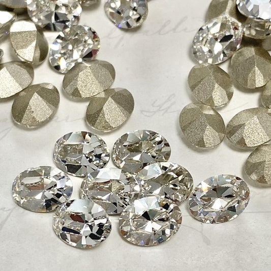 Swarovski 4128 Crystal XILION Oval Fancy Stone 001white
