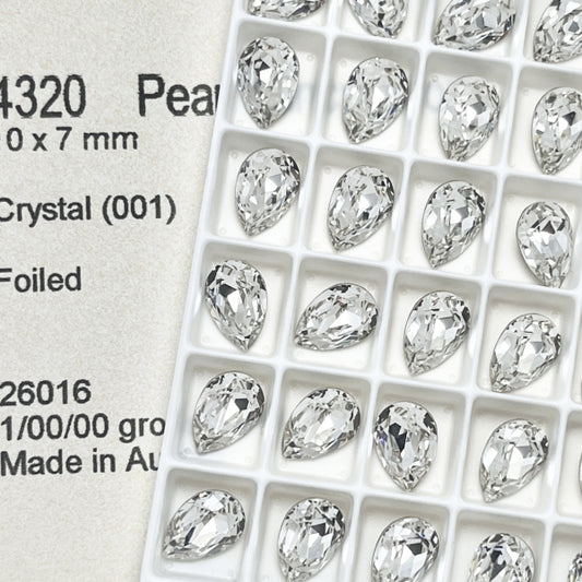 Swarovski 4320 Crystal  Pear Fancy Stone（10x7mm）