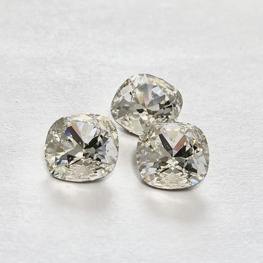 Swarovski 4470 crystal Cushion Square 001white（10mm）