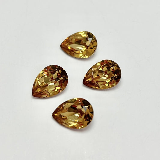 Swarovski 4320 Crystal  Pear Fancy Stone 1003 Golden Topaz （14x10mm）