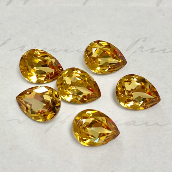 Swarovski 4320 Crystal  Pear Fancy Stone 1003 Golden Topaz（6x4mm）