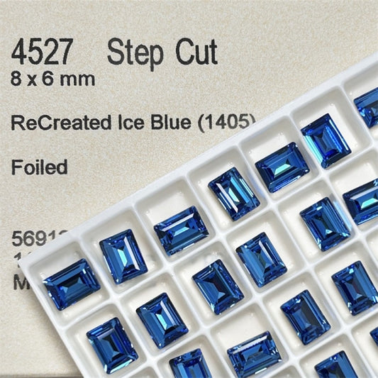 Swarovski 4527 crystal Step Cut Fancy Stone 1405 recreated ice blue（8x6mm）