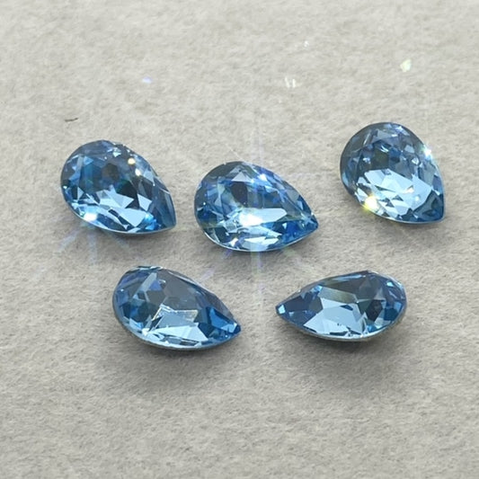 Swarovski 4320 Crystal  Pear Fancy Stone 202Aquamarine（10x7mm）