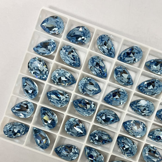 Swarovski 4320 Crystal  Pear Fancy Stone 202Aquamarine（14x10mm）
