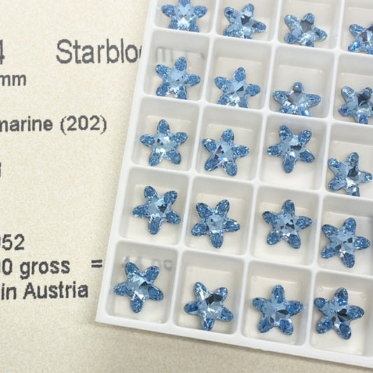 Swarovski 4754 crystal Starblopm FS Stone 202 Aquamarine（8mm）