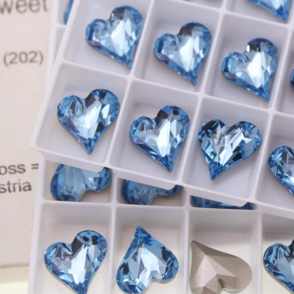 Swarovski 4809 crystal Sweet heart Fancy Stone 202Aquamarine（13x12mm）
