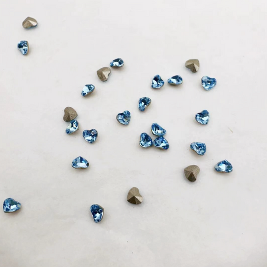 Swarovski 4883 Crystal Mini Heart Fancy Stone 202 Aquamarine（3.6x3.1mm）