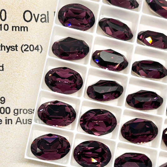 Swarovski 4120 crystal Oval Fancy Stone  204Amethyst（14x10mm）