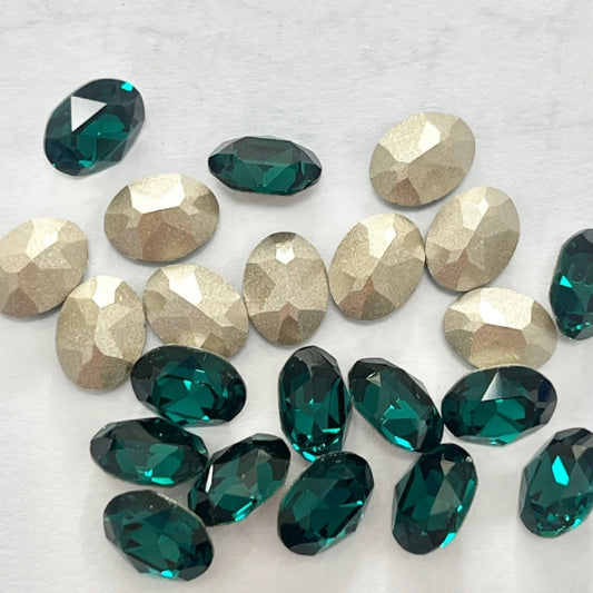 Swarovski 4120 crystal Oval Fancy Stone 205Emerald（8x6mm）