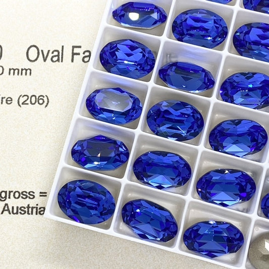 Swarovski 4120 crystal Oval Fancy Stone 206Sapphire（14x10mm）