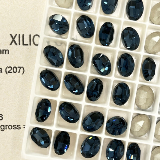 Swarovski 4128 Crystal XILION Oval Fancy Stone 207Montana（10x8mm）