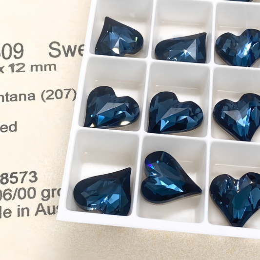 Swarovski 4809 crystal Sweet heart Fancy Stone 207Montana（13x12mm）