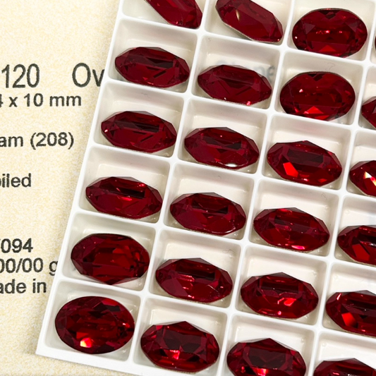 warovski 4120 crystal Oval Fancy Stone 208Siam（14x10mm）
