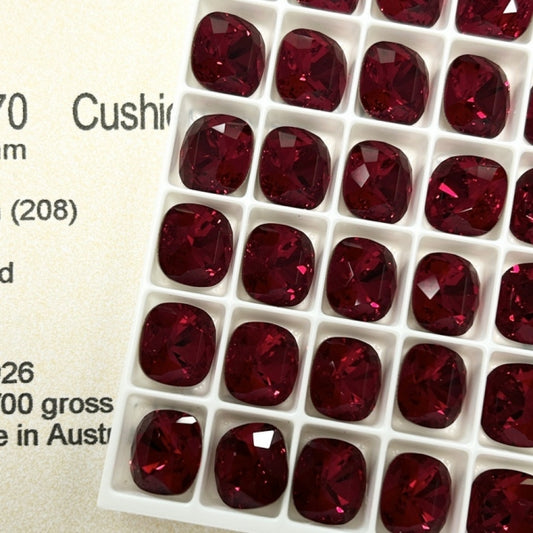 Swarovski 4470 crystal Cushion Square 208Siam（10mm）