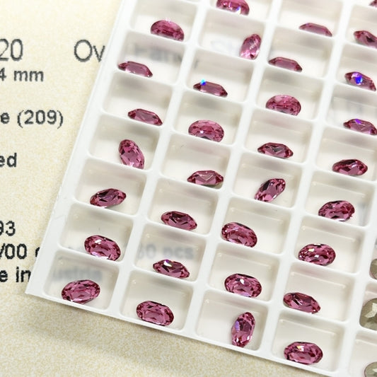 Swarovski 4120 crystal Oval Fancy Stone 209Rose （6x4mm）