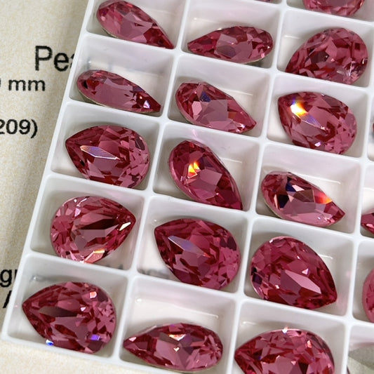 Swarovski 4320 Crystal  Pear Fancy Stone 209 Rose（14x10mm）