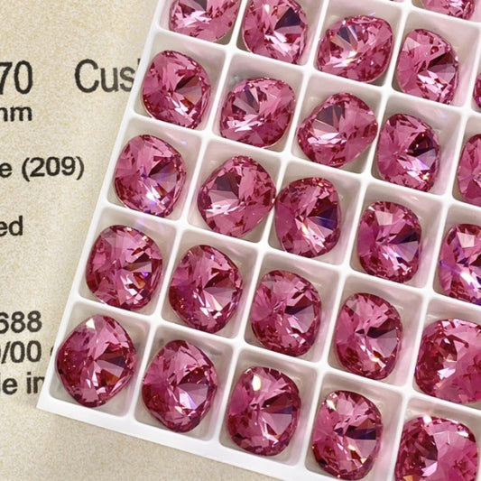 Swarovski 4470 crystal Cushion Square 209 Rose（10mm）