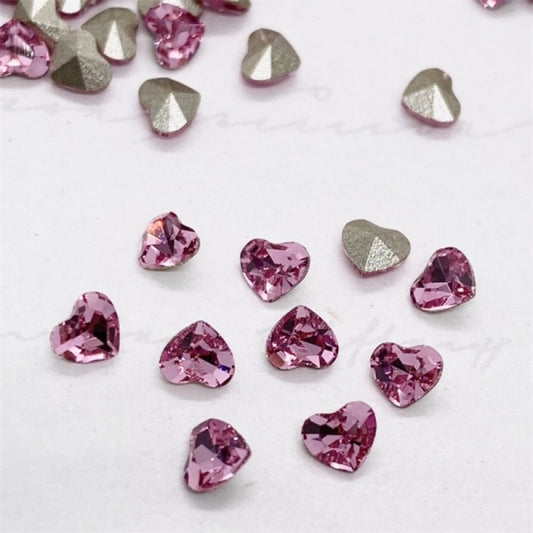 Swarovski 4883 Crystal Mini Heart Fancy Stone 209 Rose （3.6x3.1mm）