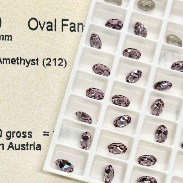 Swarovski 4120 crystal Oval Fancy Stone 212 Light Amethyst（6x4mm）