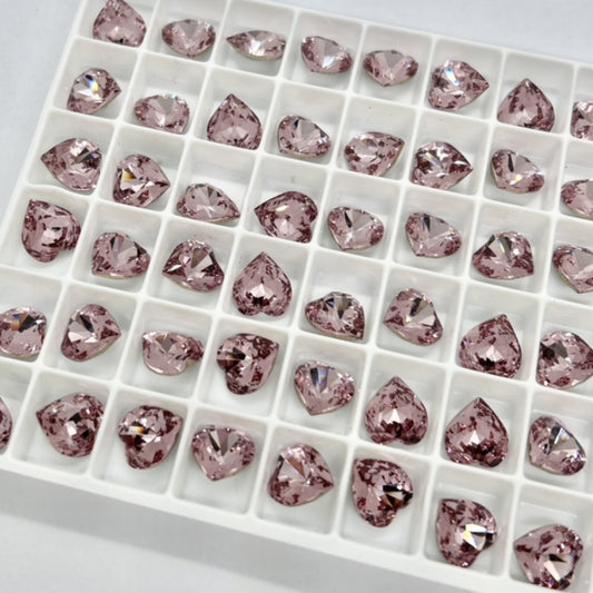 Swarovski 4831 Crystal Antique Heart Fancy Stone 212 Light Amethyst