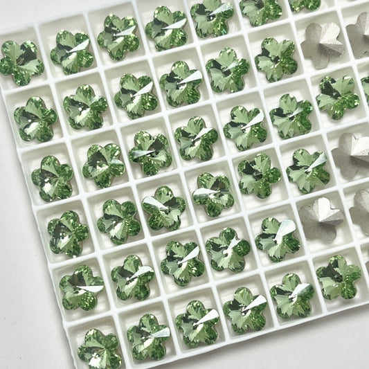 Swarovski 4744 crystal Flower Fancy Stone 214Peridot（10mm）