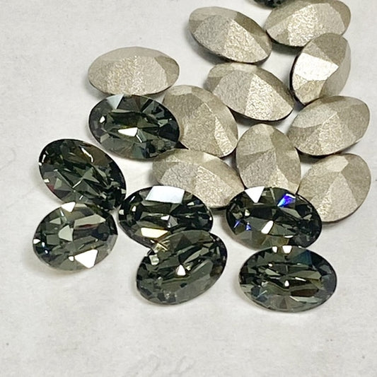 Swarovski 4128 Crystal XILION Oval Fancy Stone 215 Black Diamond（8x6mm）