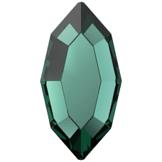 Swarovski 2200F Navette Flat Back Crystal 205Emerald (4pcs)