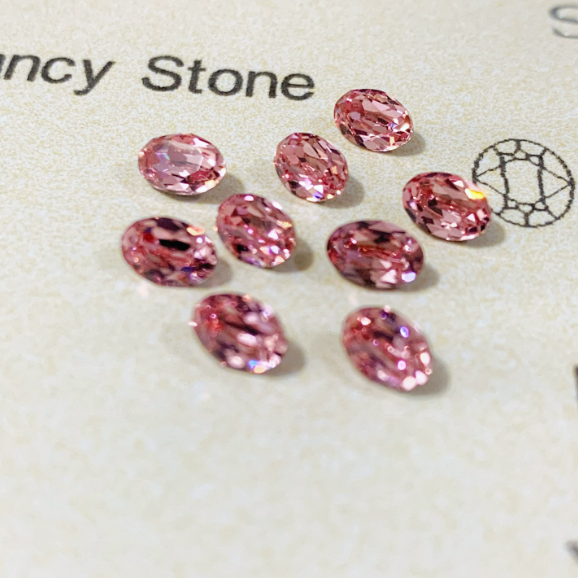 Swarovski 4120 crystal Oval Fancy Stone 223 Light Rose（6x4mm）