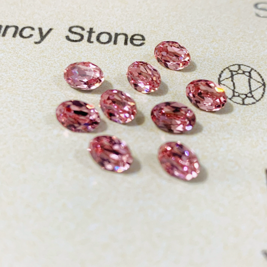 Swarovski 4120 crystal Oval Fancy Stone 223 Light Rose（6x4mm）