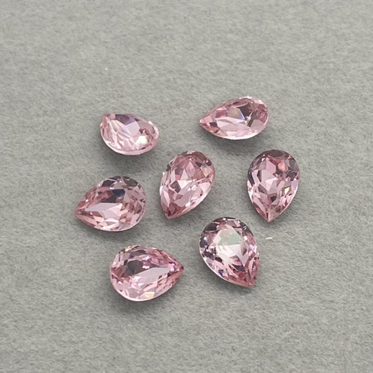 Swarovski 4320 Crystal  Pear Fancy Stone 223 Light Rose（6x4mm）