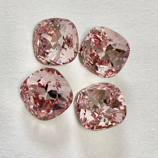 Swarovski 4470 crystal Cushion Square 223light rose（10mm）