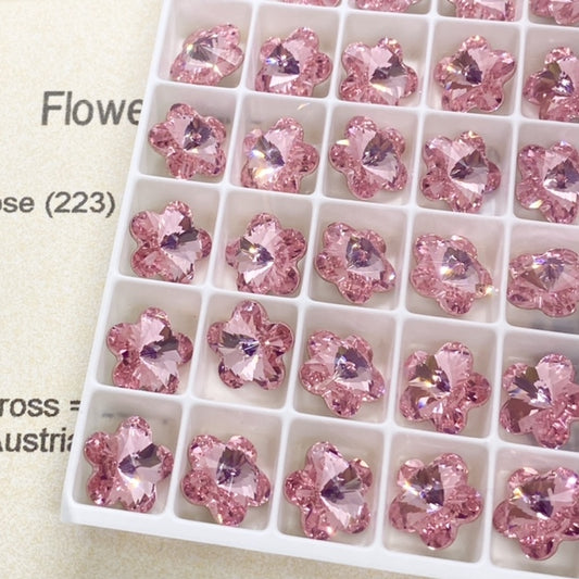 Swarovski 4744 crystal Flower Fancy Stone 223 Light Rose（10mm）